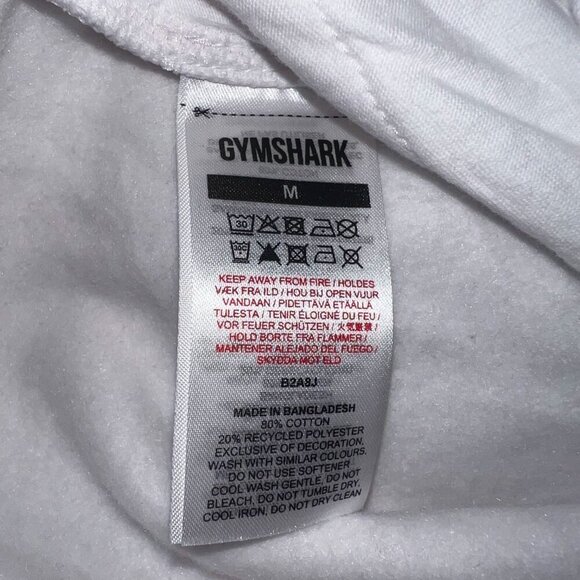 Gymshark Women's Training Sweat Shorts White Size M - Picture 7 of 7
